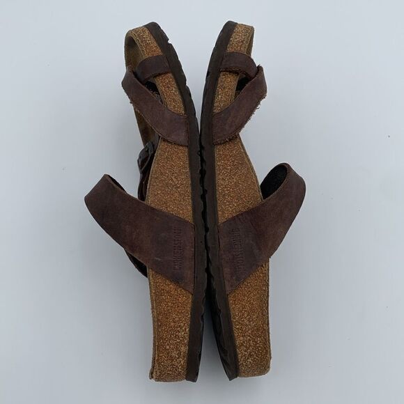 Birkenstock Mayari style brown leather shoes, women’s size 39 - Picture 10 of 12
